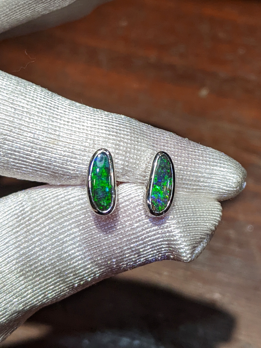 Buy Opal Stud Earrings Online In India Etsy India #70 Buy Opal Stud Earrings Online In India Etsy India