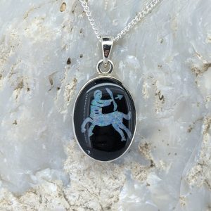 Triplet Opal Sterling Silver Zodiac Sagittarius Sign Pendant