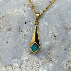 Doublet Opal 14K Yellow Gold Pendant