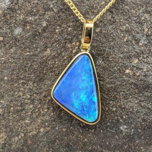 Doublet Opal 9K Yellow Gold Pendant